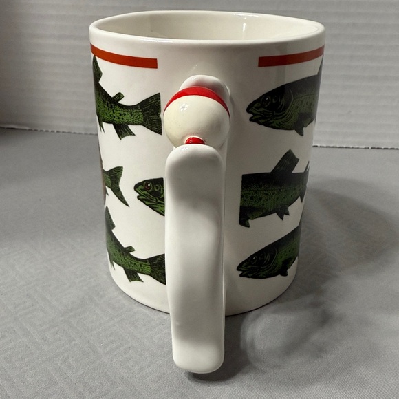 Vintage Spinners Department 56 Fishing Bobber Themed Coffee Mug Cup Ceramic - Picture 2 of 8